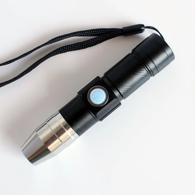 Mini USB Rechargeable Black Light Zoom Lenses 365 Nm UV Flashlight