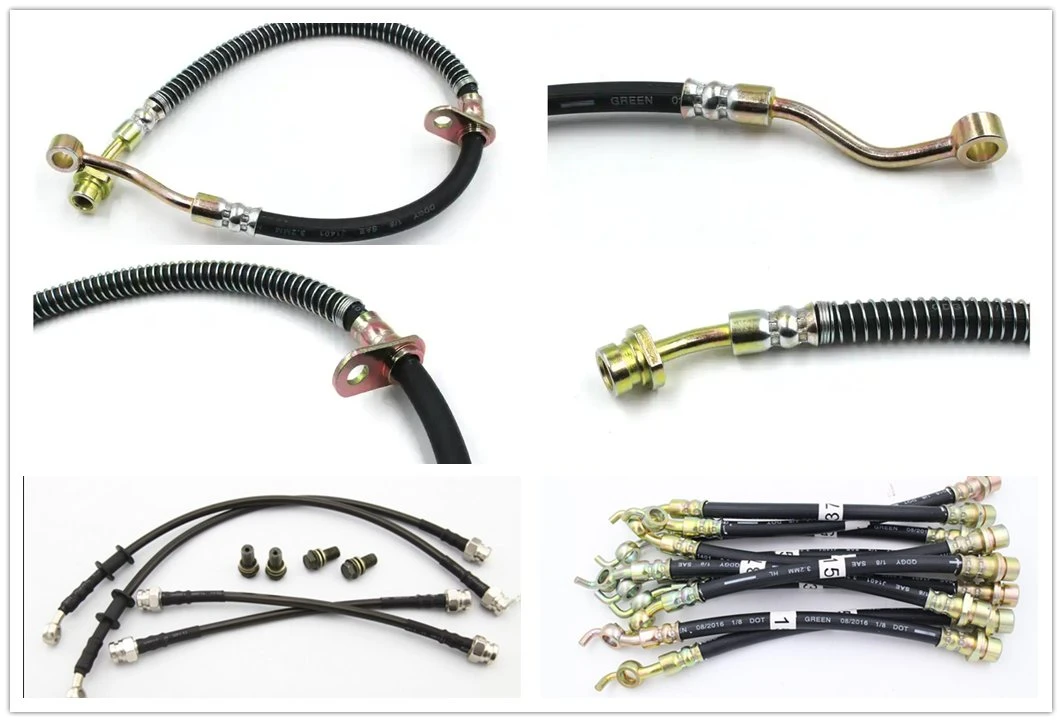 DOT Approved Automobile SAE J1401 Truck OE Flexibe Motorcycle Hydraulic Auto Braided Car Rear Brake Line Oil Pipe Fuel Tube Assembly Hose