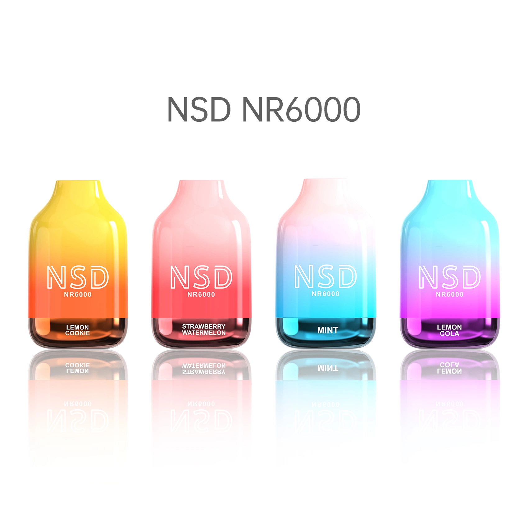 OEM NSD 6000 Puffs descartáveis Vape Pen 50mg intermitente RGB Mini cigarro eletrónico descartável LED recarregável