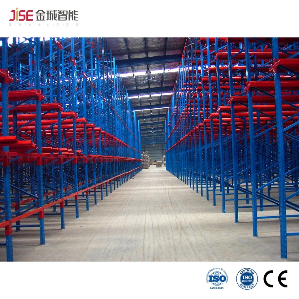 Warehouse Multi Storage Rack, Metal Drive in Rack Heavy Duty Pallet Beam Agv Racking