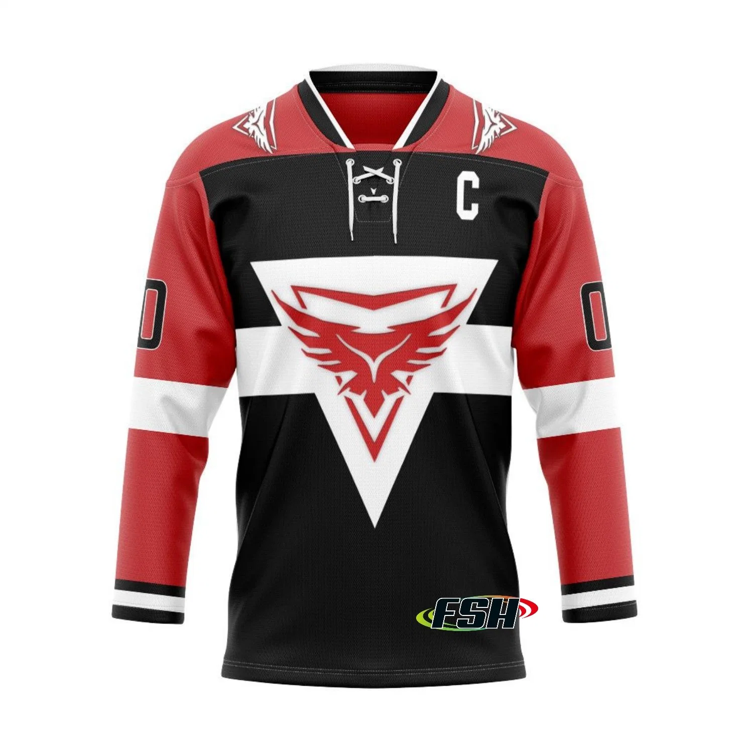 100% Polyester Cool Schnell Trocknend Leicht Custom Sublimation Printed Ice Hockeytrikot