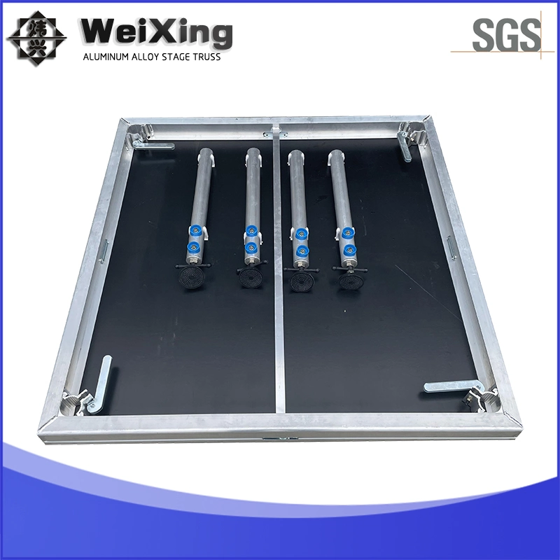 USINE DE Weixing DE 4 PI*4 PI Vente directe aluminium Custom Wedding Performance réglable Scène équipement extérieur portable concert Stage