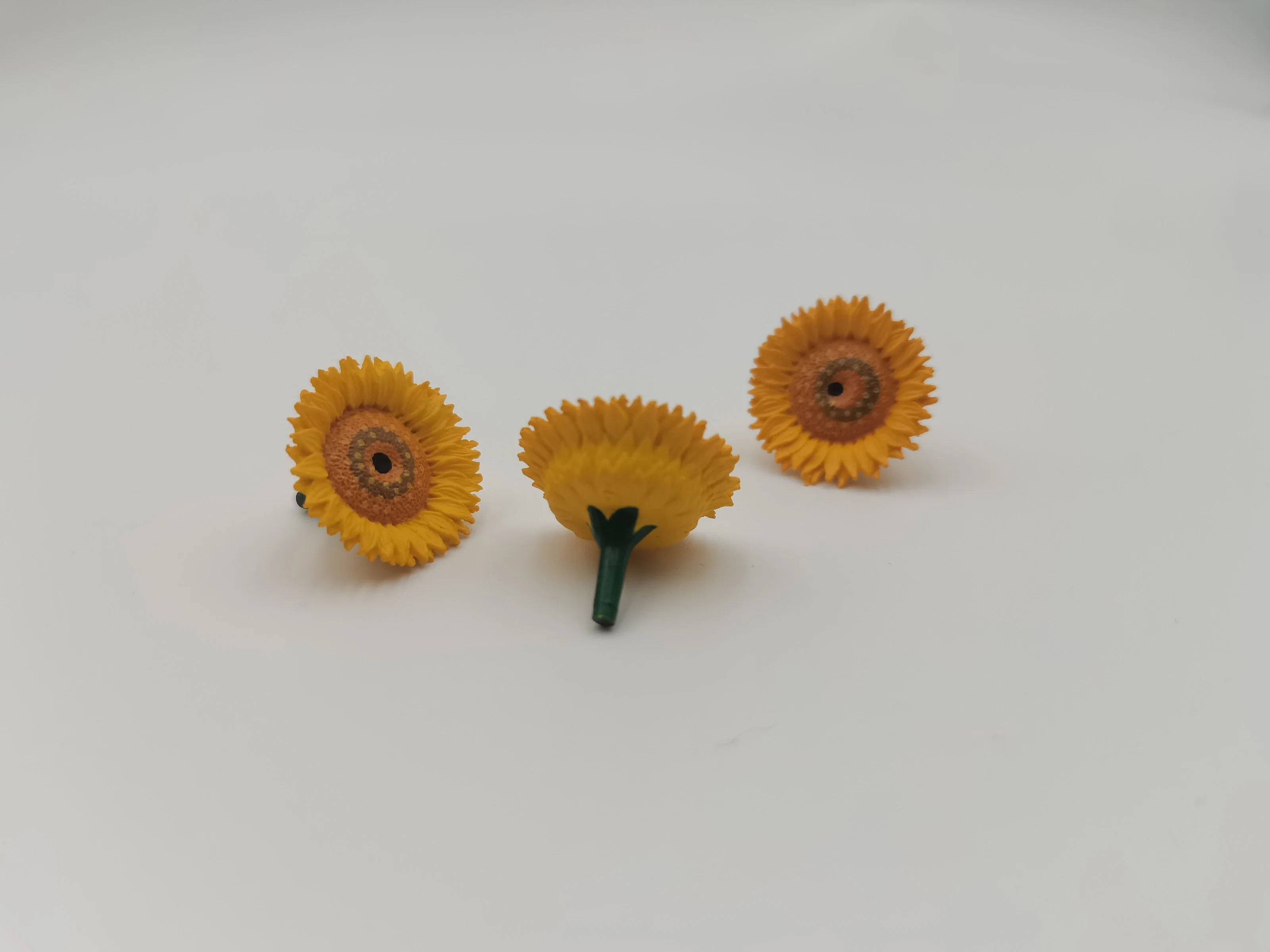 Yellow Sunflower PVC Mini Decorate Flower Figure Toys