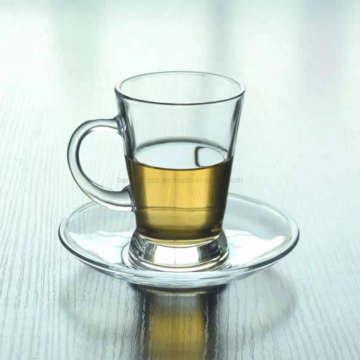 Blanc raffiné verre petit restaurant tasse thé fort Ensemble de tasses Esoresso pour tasse à café en verre transparent