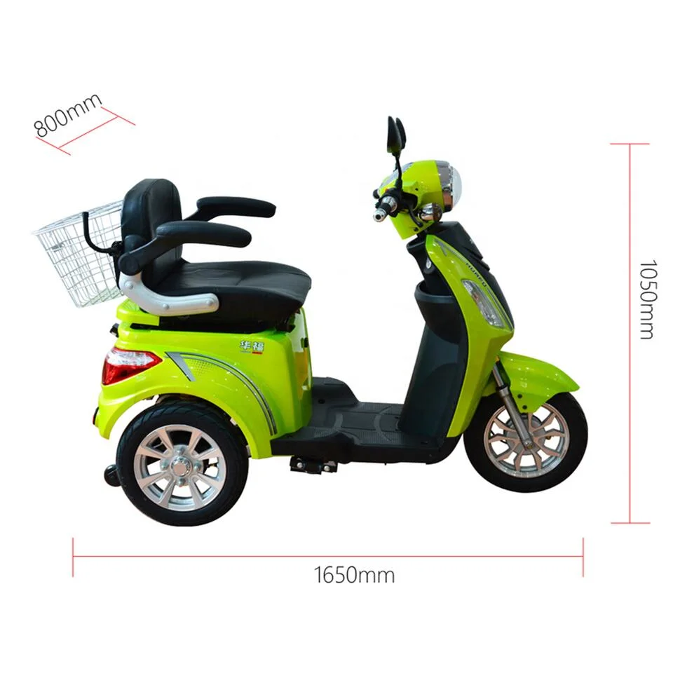 China Mini 3 Wheel Adults Handicapped Pedal Electric Trike Two Seat Electric Scooter for Old Person Disabled