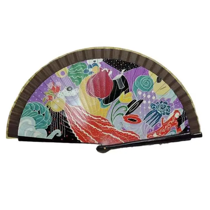 Spanish Festival Dance Performance Craft Gifts Folding Wood Hand Fan