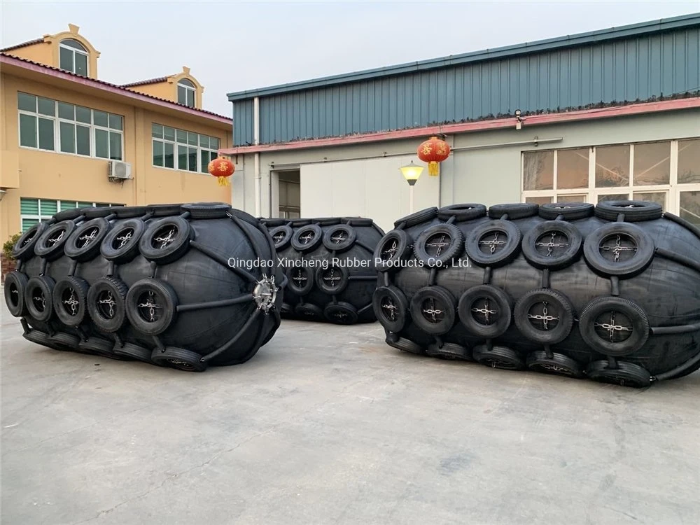 BV Certificate 50kpa 2.5X5.5m Pneumatic Rubber Fender Galvanized Chain Tire