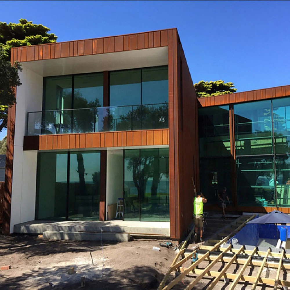 Los materiales de construcción en acero Corten fachada de muro cortina Rainscreen