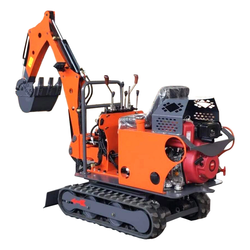 Garden Tools 0.8ton/1ton Mini Farm Excavator Micro Tracked Excavators with Accessories