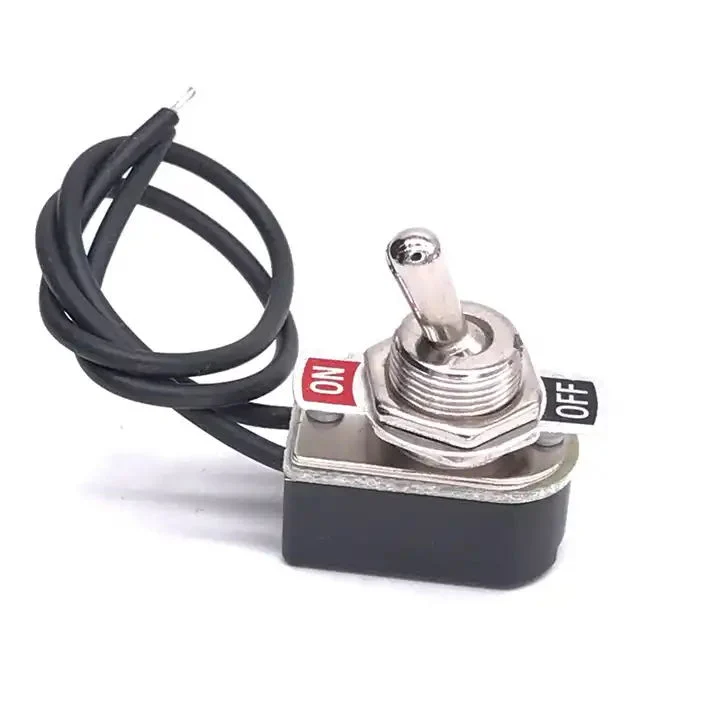 Mount Hole 12mm 2 Position on-off Heavy Duty Toggle Switch with Wire