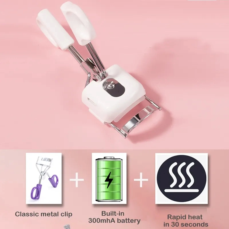 Private Label New Mini Rechargeable Electric Intelligent Heating Portable Heated Eyelash Curler