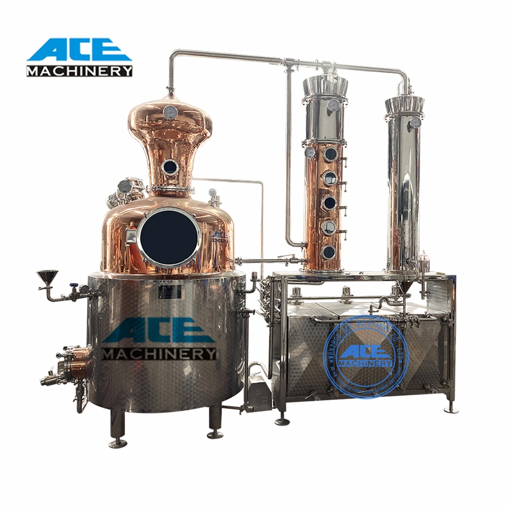 600L 800L Copper Column Still Alcohol Distiller Moonshine Still Vodka Distillation Equipment