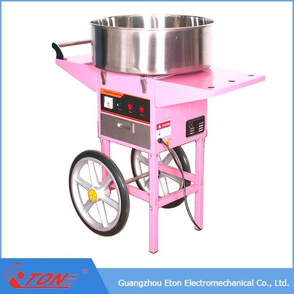 ETL&amp;CE Electric Cotton Candy Floss Machine with Cart (ماكينة قطع القطن الكهربائية مع سلة التسوق