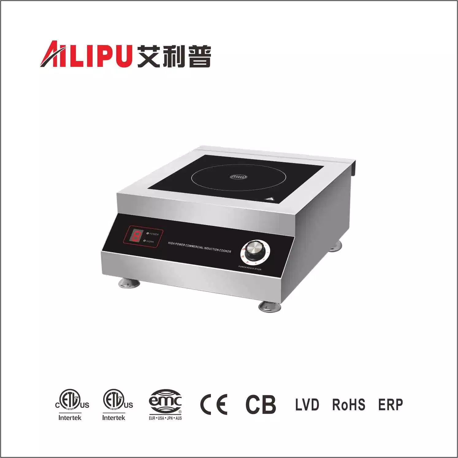 Alta potencia de 5000W/7000W placa de inducción comercial// aparato de cocina cocina ALP-C08D