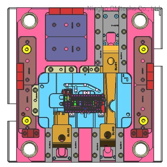 Canal frío Personalizar la precisión de moldes de inyección de plástico para Autopartes Caja de empalmes PA Molde PPO