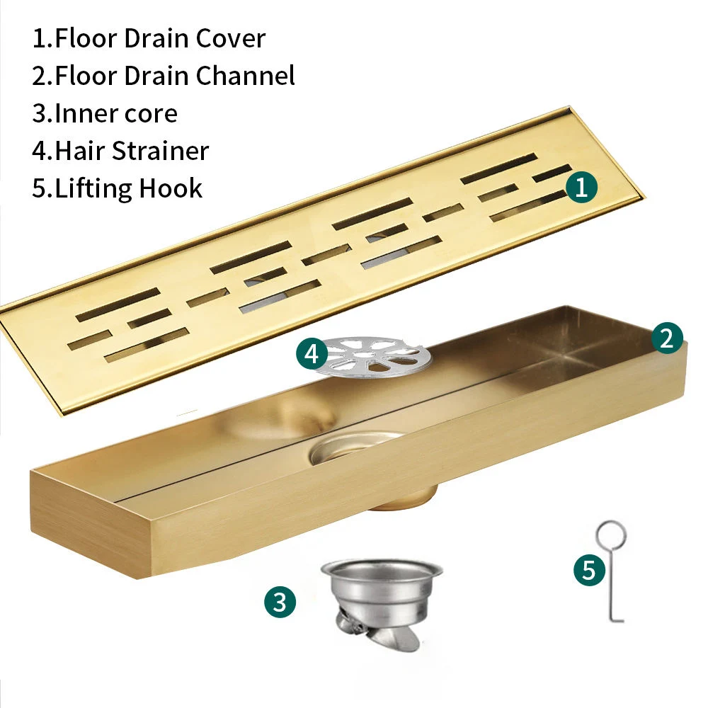 Ready to Ship Professional Manufacturer Rectangle Linear Drain 304stainless