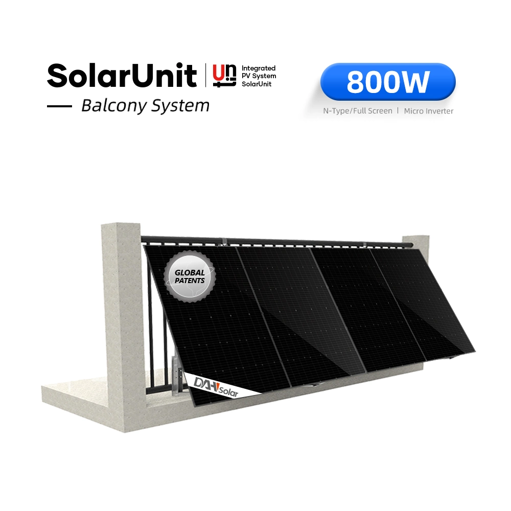 Plug-and-Play Varanda Sistema Solar PV Grid Tie Inversor Micro Painel Solar System