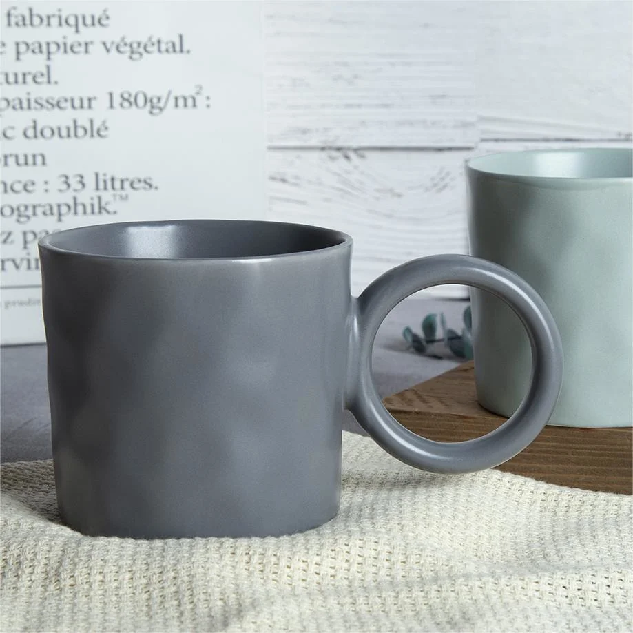 13oz/370ml New Bone China Nordic Style Mug with Round Ear