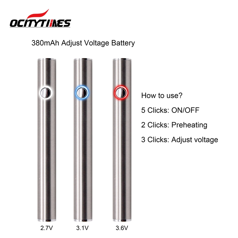 510 Thread Slim Variable Voltage Vape Pen Battery with USB Charger