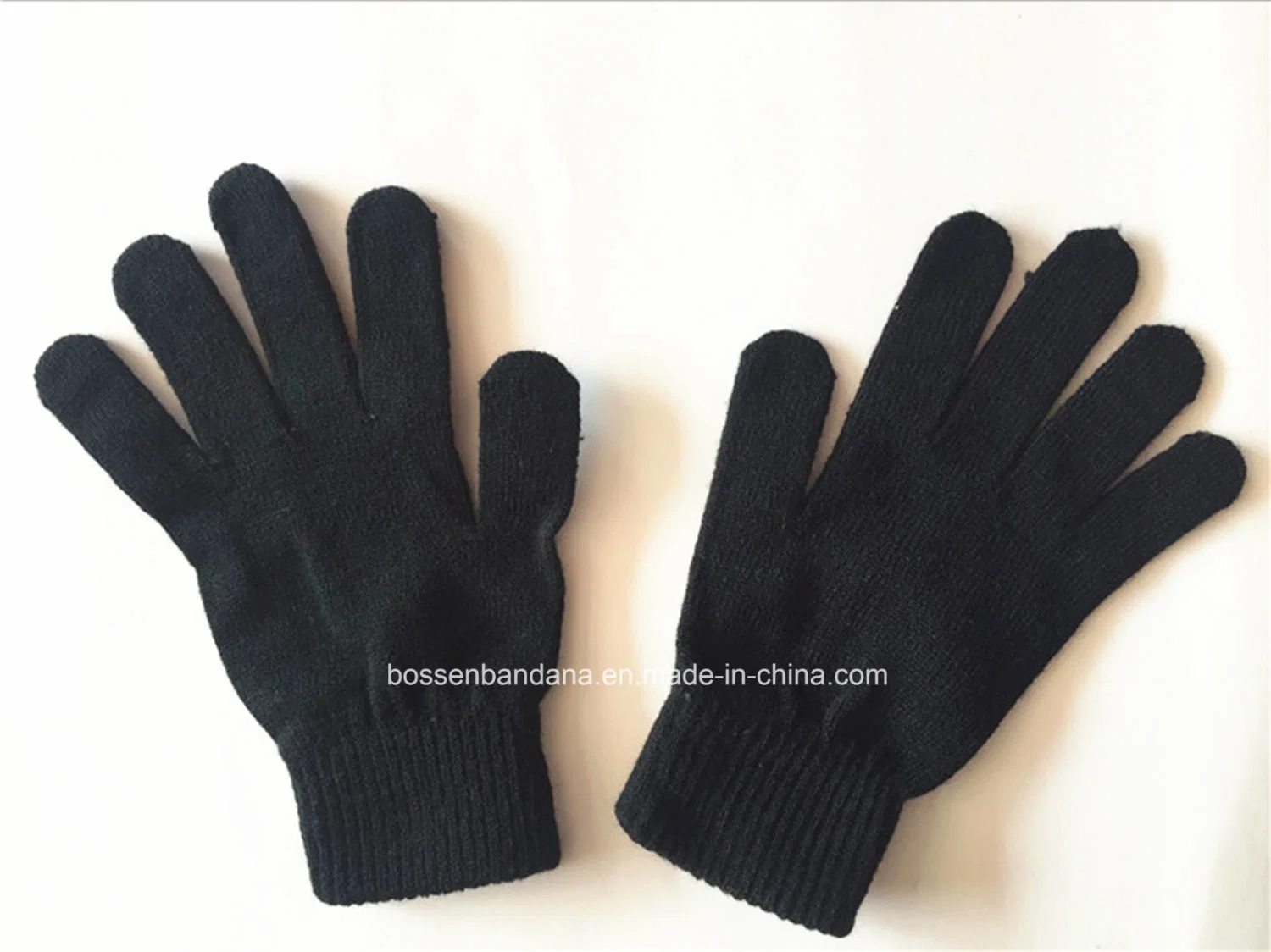 Original Factory Produce Customized Logo Printed Red Acrylic Knitted Magic Touch Screen Gloves