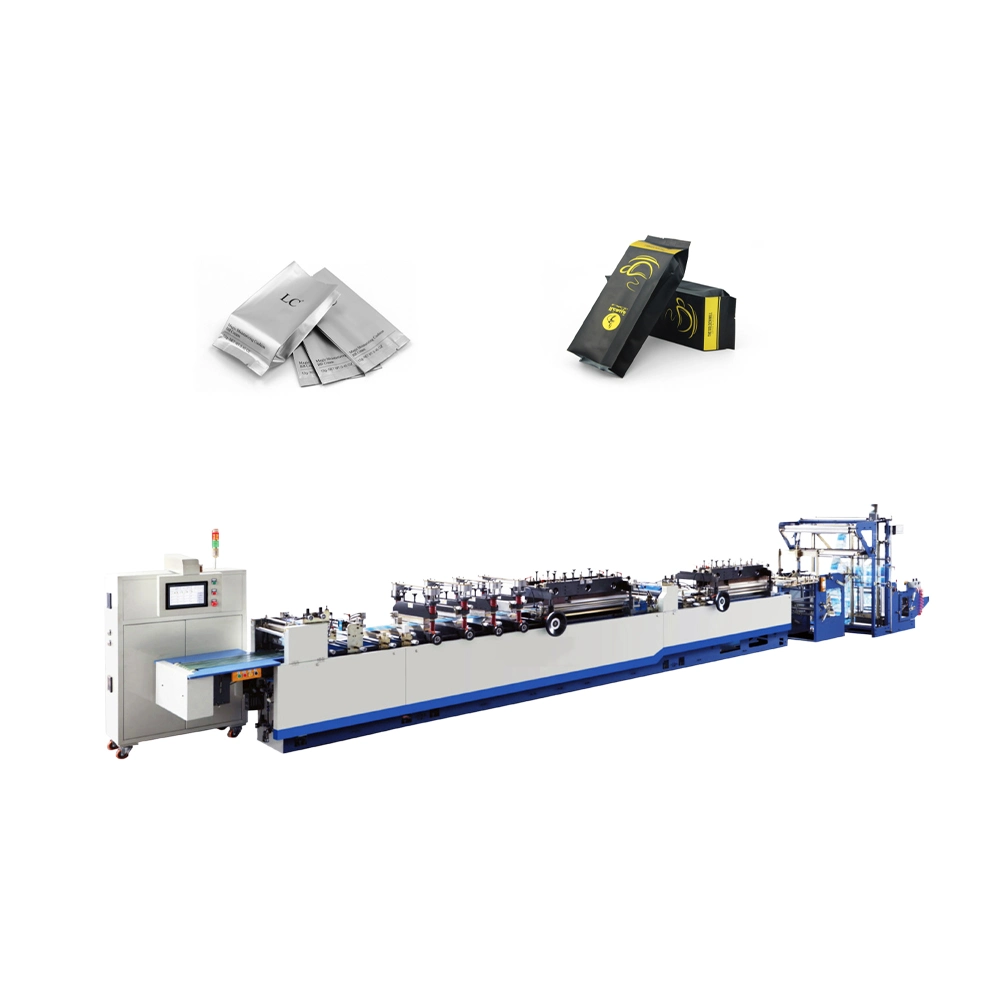 Machine de fabrication de pochettes à joint central pour emballage alimentaire Machine de fabrication de pochettes à joint à trois côtés