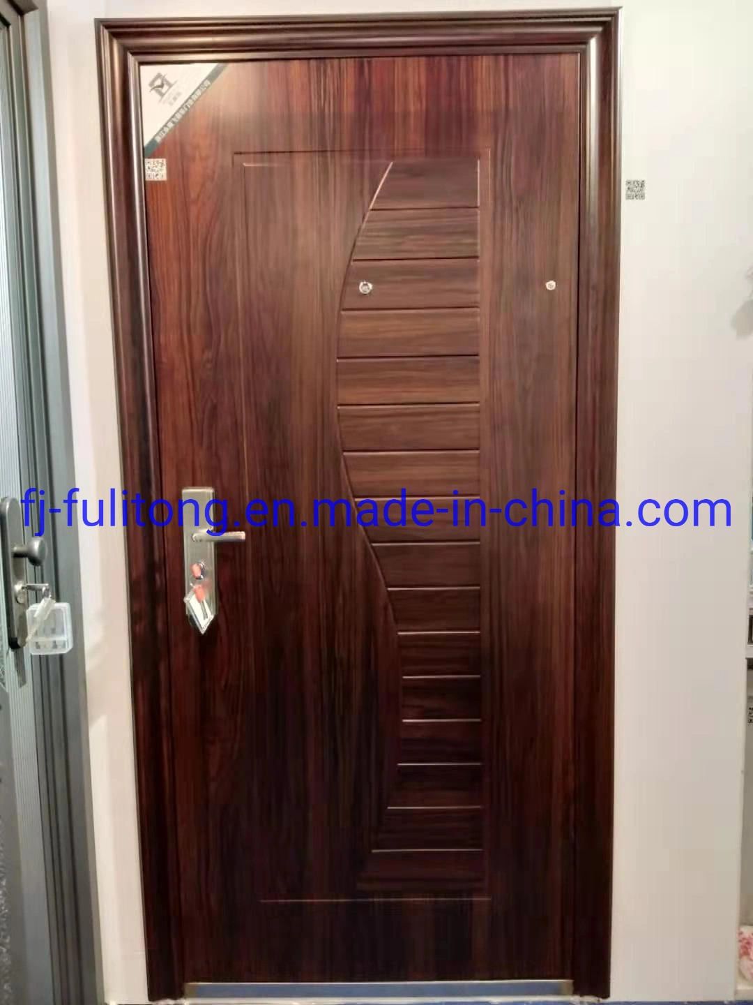 Sliding Glass PVC Steel Interior Security Wooden Patio Door