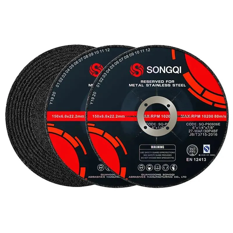 Songqi 150*6*22mm 6inch Abrasive Metal Steel Grinding Wheel Grinding Disc