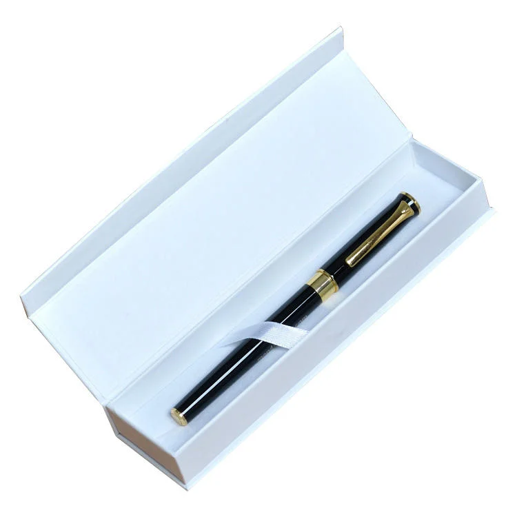 Benutzerdefinierte Logo Magnetic Man Pen Geschenkboxen Single Pen Paket Set mit Box Geschenkboxen mit magnetischem Deckel