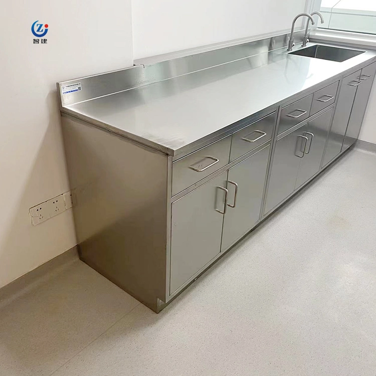 All Stainless Steel Laboratory Table Bench Cabinet for Hospital