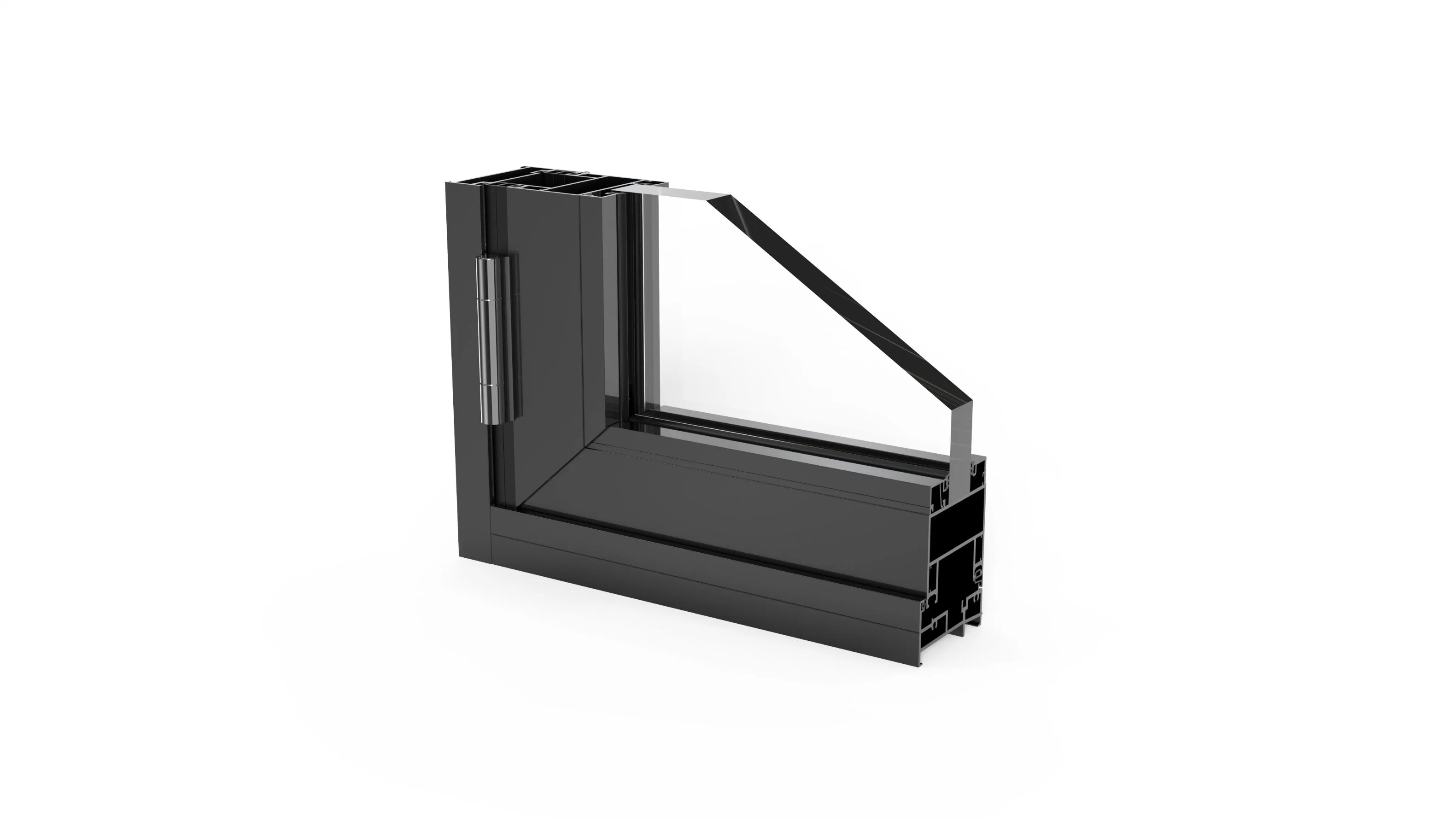 Tempered Glass Heavy-Duty Bi-Fold Door Designed with Rolling Wheels