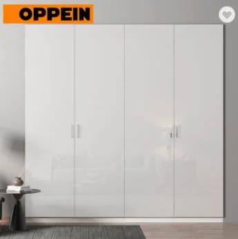 Opppein Lacquer Material Wardrobe Double Open Door