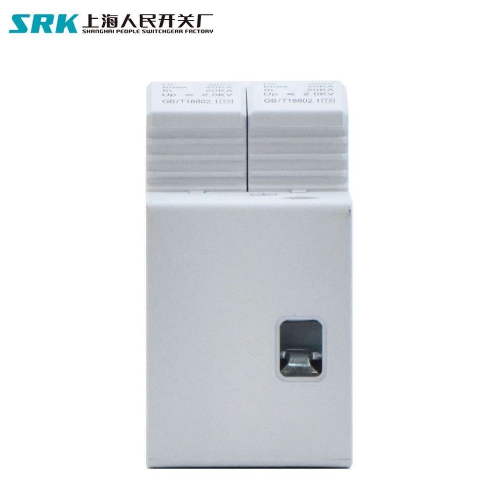 Preço de fábrica DIN Rail 10ka 20ka 40ka 1p 2p Single Protector contra sobretensão de 240 V AC Electric SPD de Classe II