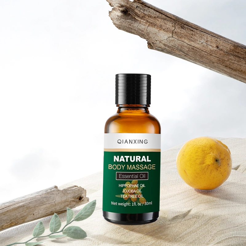 Cuidado corporal al por mayor aceite natural orgánico Hippophae cuerpo relajar músculo Aceite esencial de masaje