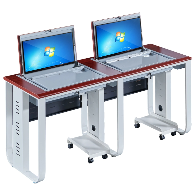 Office Furniture Computer Desk Flip up Desktop Monitor Safe Multimedia Sala de aula