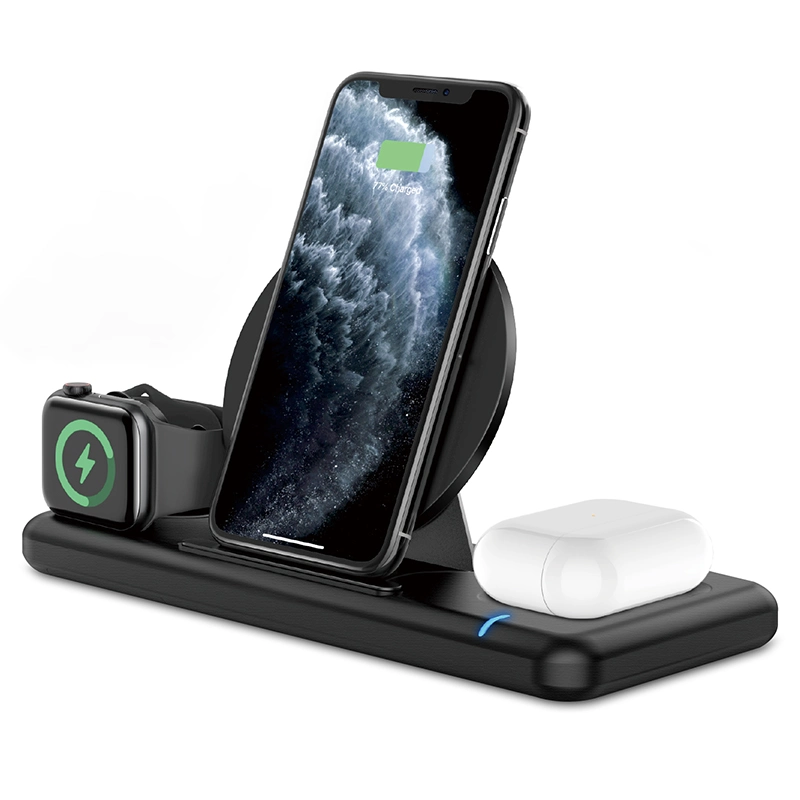 Universal 15W Portable 3 in 1 Wireless Fast Phone Charger Receiver PRO for Apple Watch Series