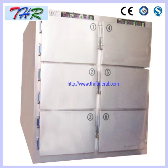 Thr-Stg6 morgue refrigerador para seis