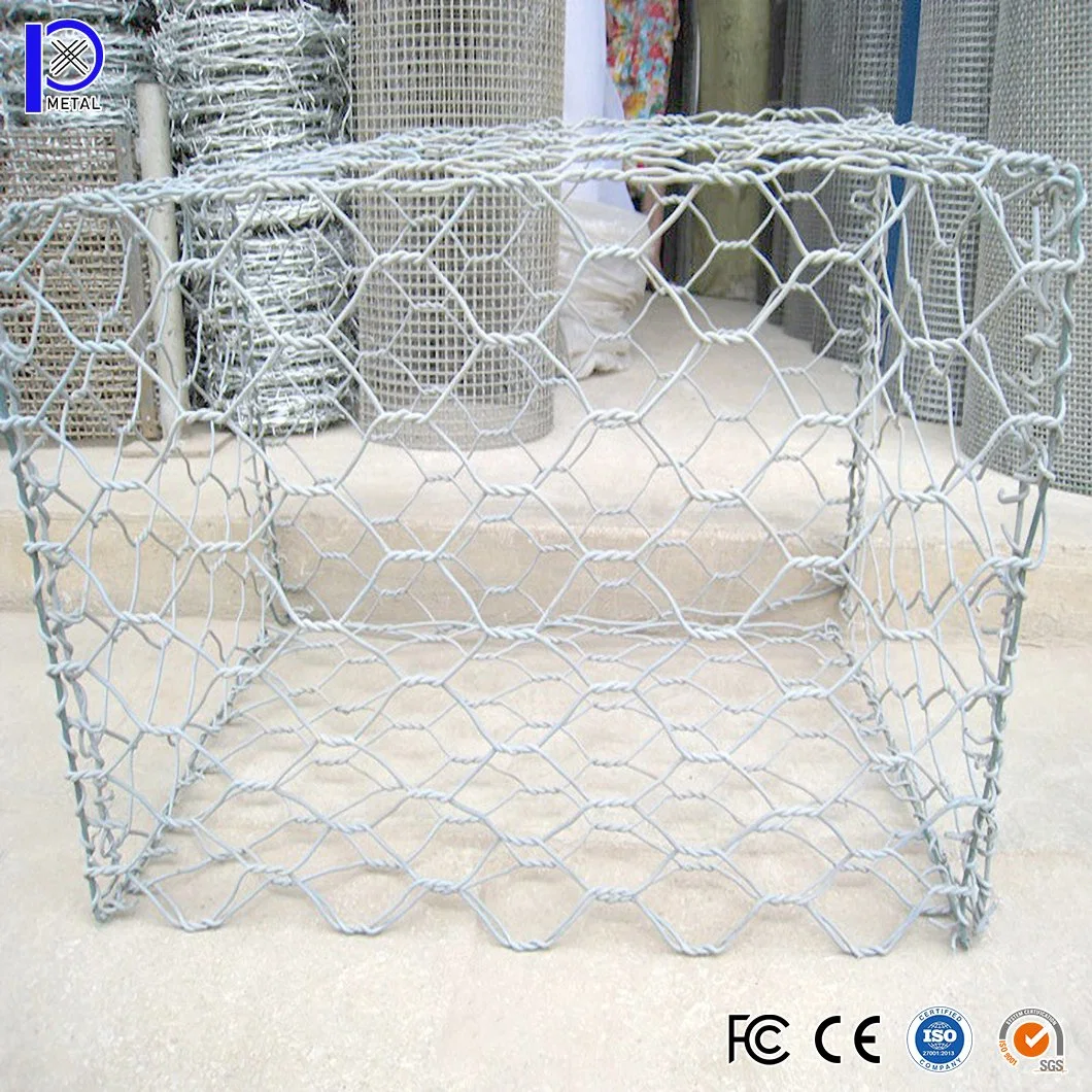 Pengxian no-Stretch Hexal Mesh China Fabricantes 0,6m 0,8mm 1mm 1,2mm Gabion de 1,5mm 1,8mm 2mm de diámetro, utilizado para gabion de Flint Pared