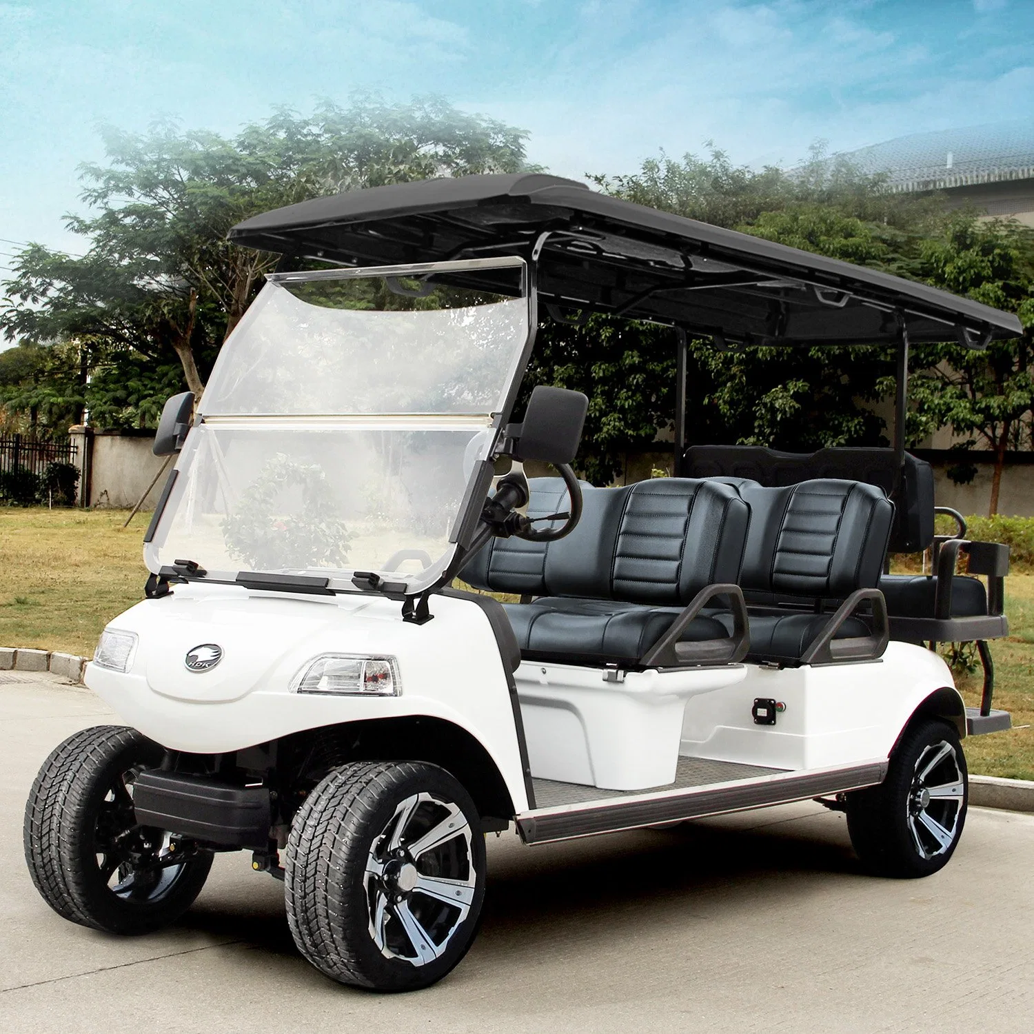 6 Seater High Power Flip Flop Seats Electric Golf Car with Lithium Battery