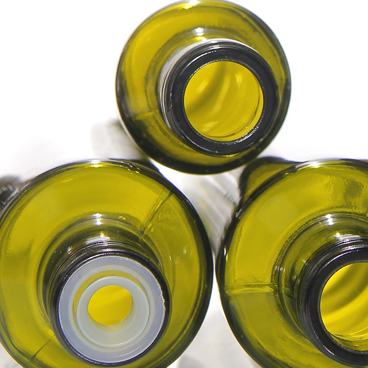 Food Grade 250ml 500ml 750ml 1000ml Transparent Green Olive Oil Glass Container for Kitchen Cooking