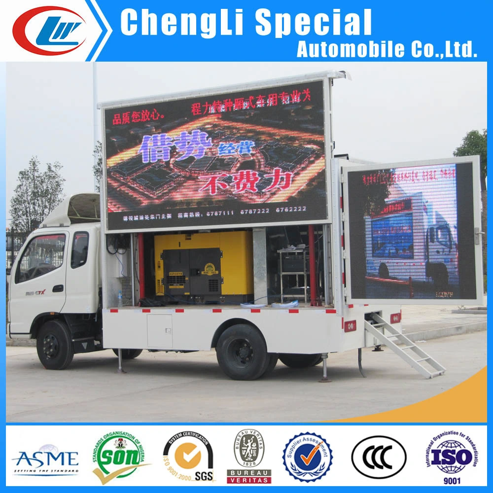 Outdoor LED Digital Advertisement Full Color Rolling Screen Truck for Sale