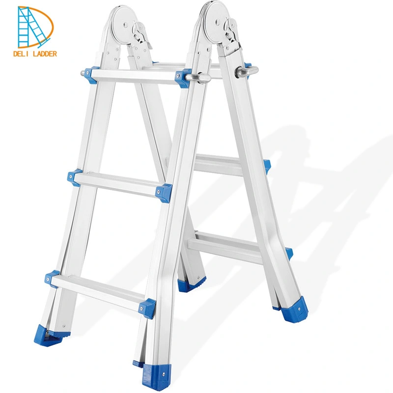 Deliladder Multipurpose Telescopic Ladders 4X3/4X4/4X5/4X6 Folding Step Aluminium Ladder