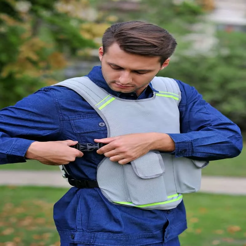 Veste de climatiseur portable batterie avec dispositif de refroidissement facturable