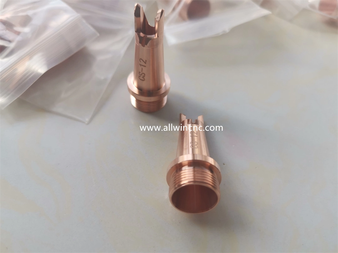 China Fabricante de máquina láser de alta calidad de mano de boquilla para soldar equipos láser de la boquilla de la cabeza láser piezas inyectores de cobre