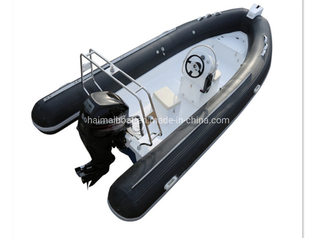 China la mejor calidad de Venta caliente barco 17pies 5,2m de fibra de vidrio bote hinchable deporte recreativo botes de rescate del Barco Barco Lancha barco de casco rígido en varios colores