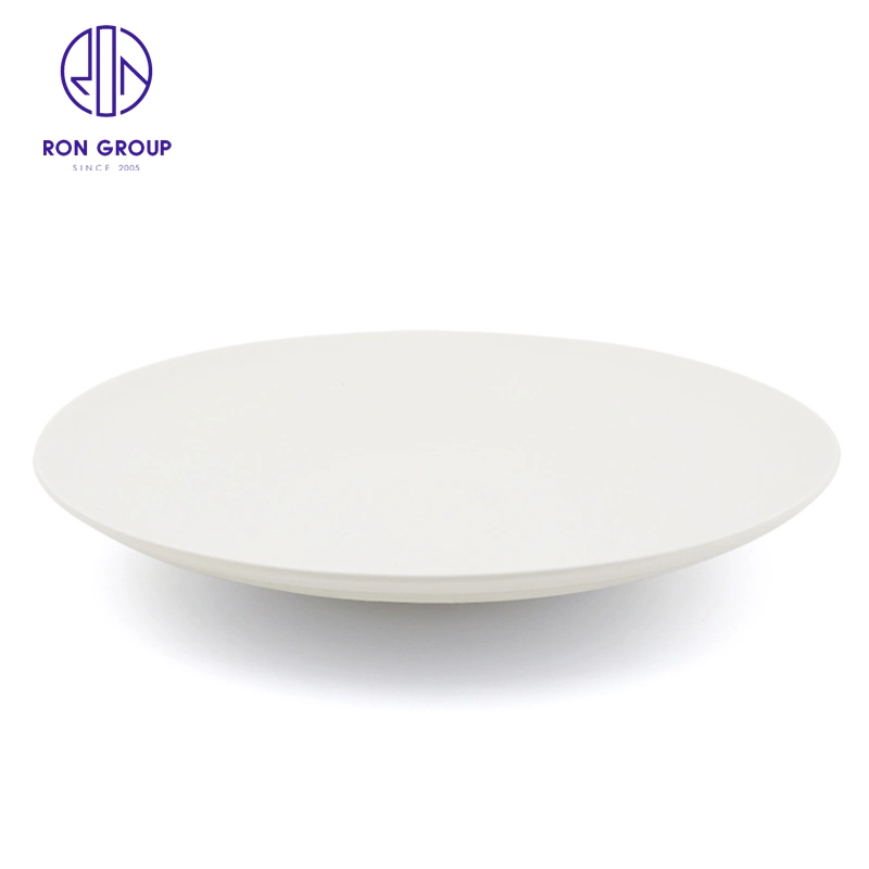 Wholesale/Suppliers Price High quality/High cost performance Hotel Restaurant Tableware Dinner Ceramic Matte Whitecalabash Shallow Plate