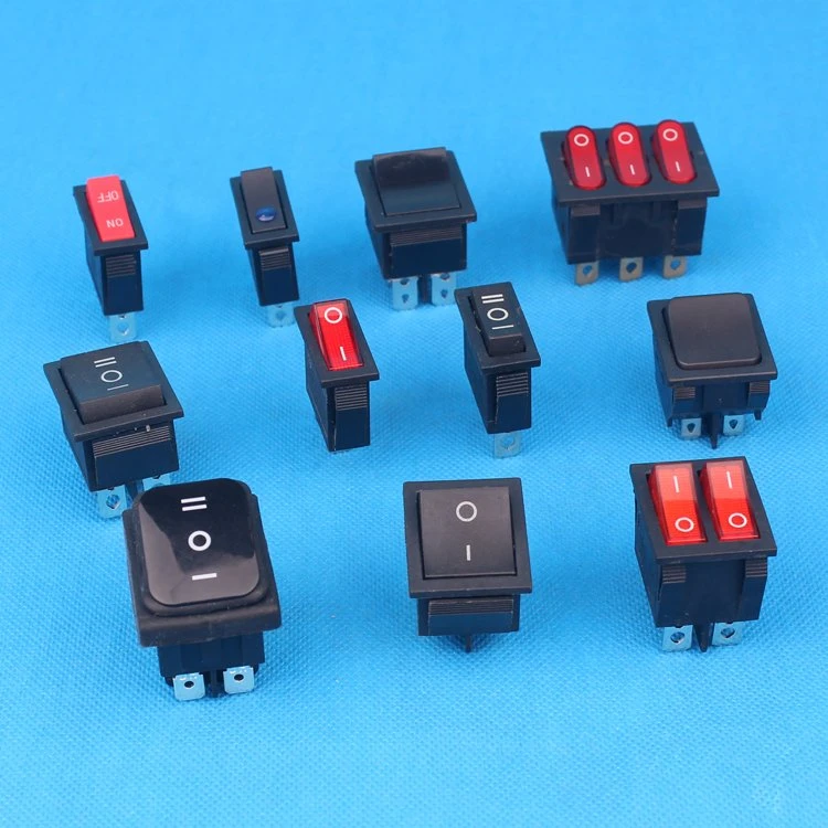 Big Current High Duty Waterproof Kcd Series on off 3 Pin Terminal Black Housing Rocker Switch