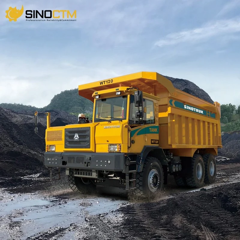 Sinotruk HOWO شاحنة تفريغ التعدين الكهربائية الدفع 120 طنًا متريًا شاحنة التفريغ للبيع