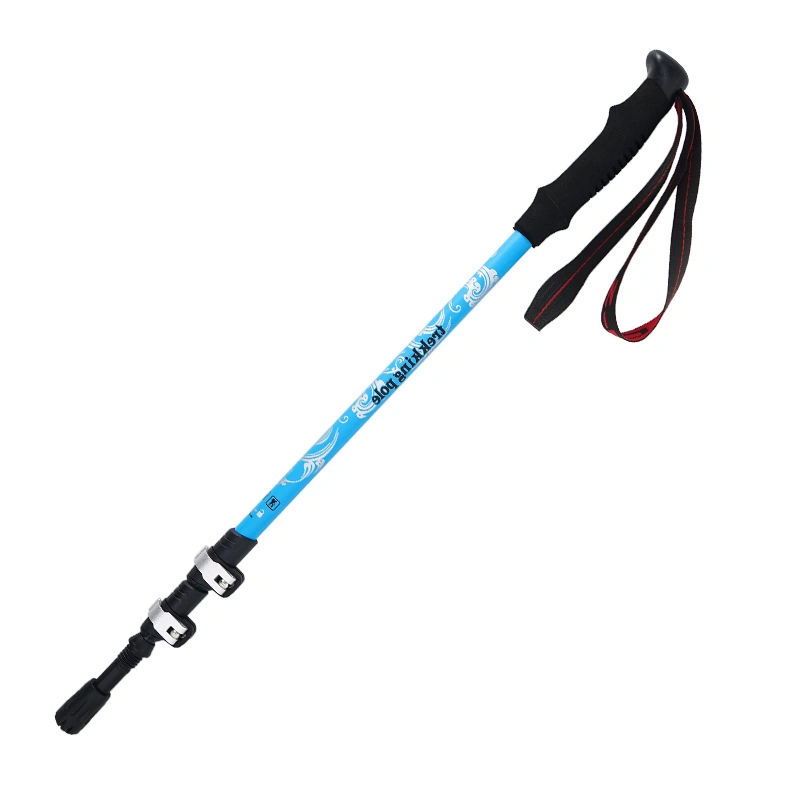 Outdoor Hiking Pole Climbing Stick 3-Section Telescopic Folding Aluminium 7075 Walking Hiking Sticks Trekking Poles