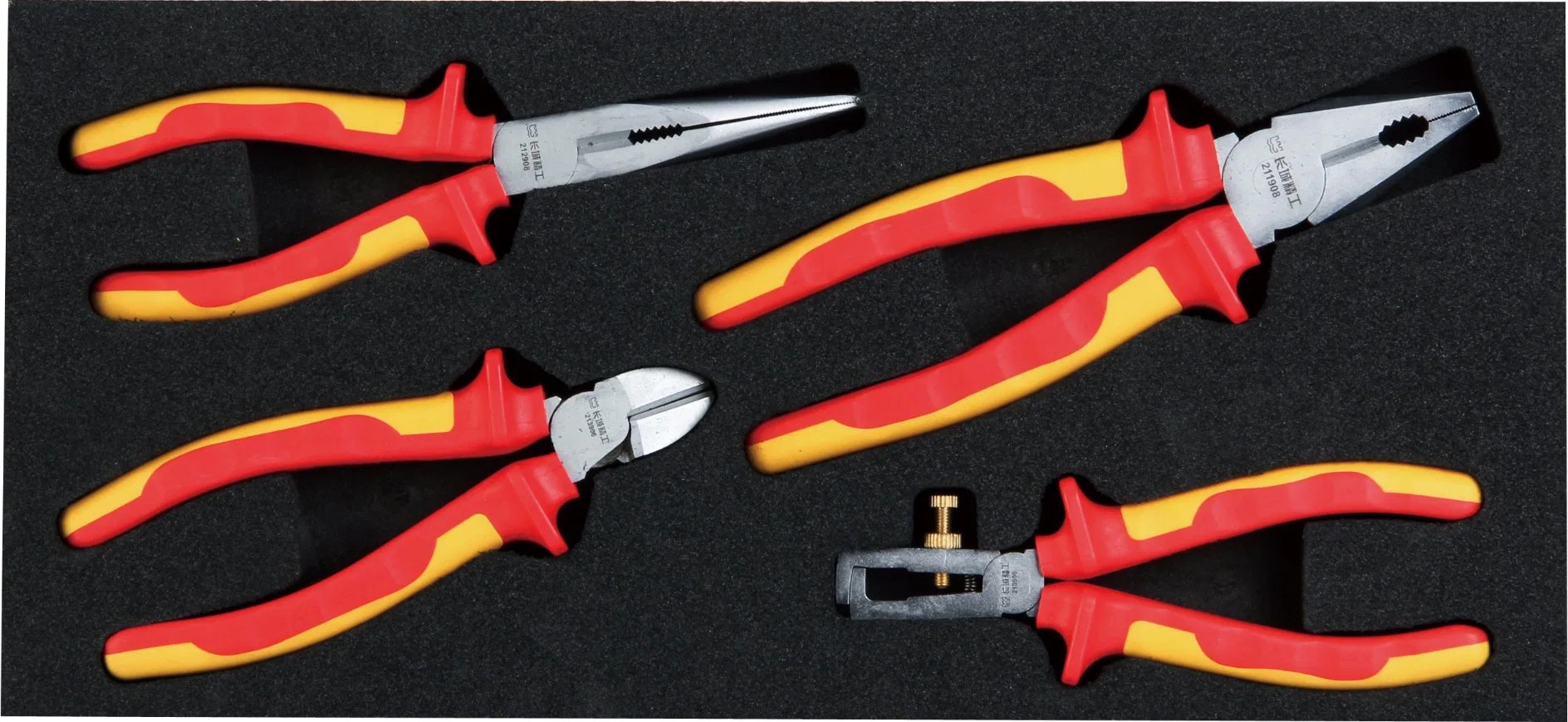 Great Wall Brand 4PCS VDE 1000V Insulated Pliers Set with 400*200mm EVA Tray