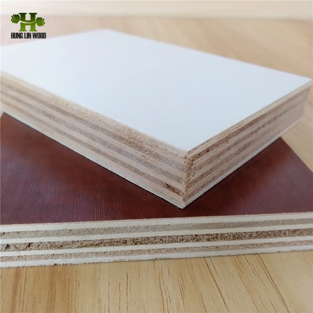 Contraplacado laminado com face de melamina material de construção/contraplacado comercial/contraplacado Poplar